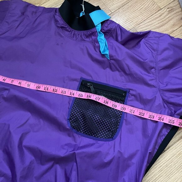 Vintage Patagonia Paddling Jacket Kayak Waterproof Nylon Purple Blue 90s 80s - Picture 9 of 10